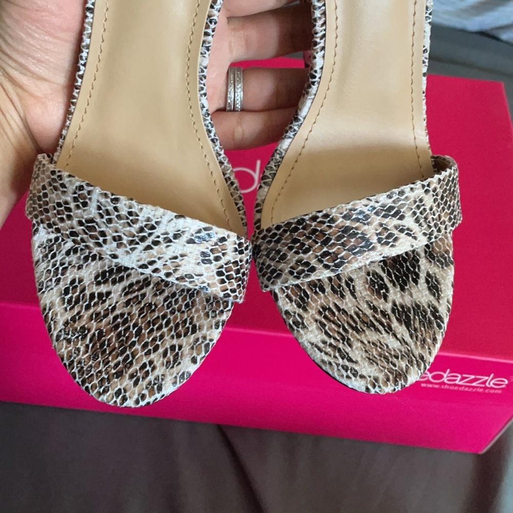 Beautiful Leopard open toe heals - Picture 7 of 7
